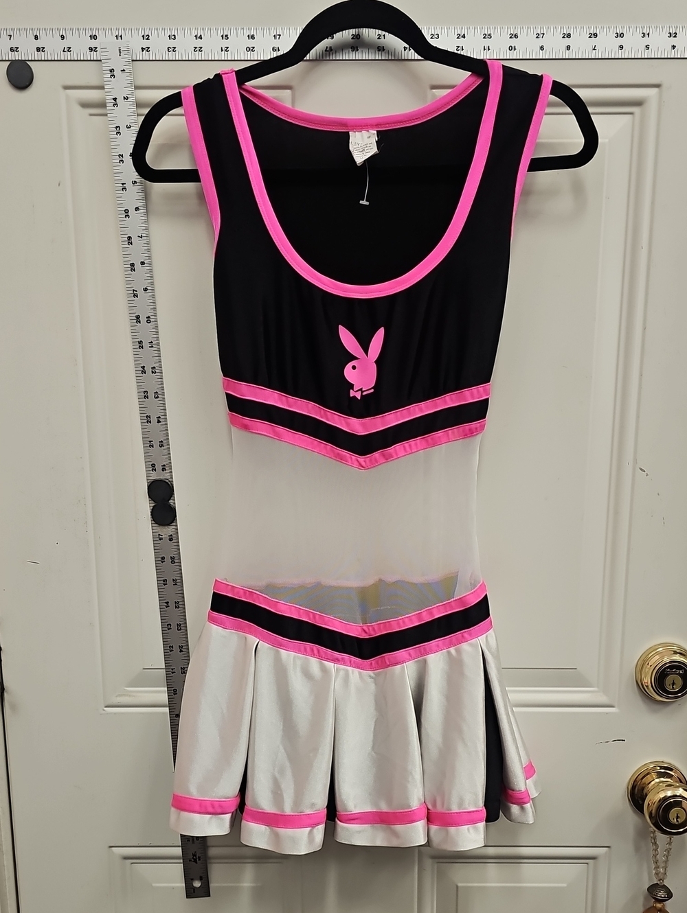 PLAYBOY Black, Pink and White Mesh Cheer Dress